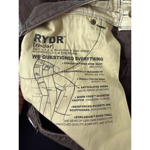 KUHL men's RYDR pant size 32x30 - Picture 7 of 7